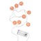 Perfect Holiday 8 LED String Light With Rose Gold Metal Ball - Warm White